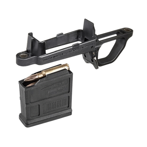 Upgrade your Remington 700 with the Magpul Hunter 700 Magazine Well for easy detachable magazine access, featuring a durable polymer design and includes a PMAG 5 AC.