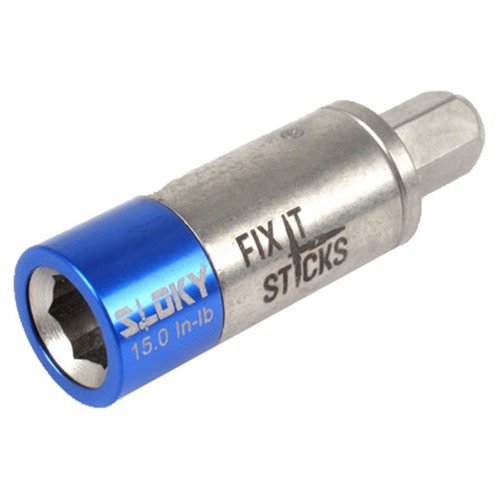 The Fix It Sticks Miniature Torque Limiter is compact, lightweight, and ensures precise torque for scope mounts, preventing over-tightening with its unique 'spin' feature.