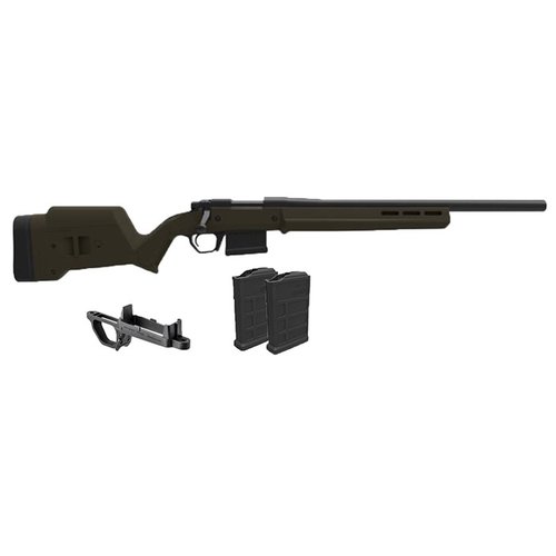 Enhance your Remington 700 with the Magpul Hunter 700 Stock, featuring adjustable ergonomics, M-LOK compatibility, and two 10-round PMAG 7.62 AC magazines.