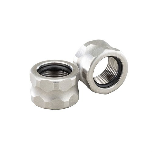 The APEX GRADE THREAD PROTECTOR safeguards your muzzle threads, offers a sleek look, and features a knurled design for easy installation on any ½"-28 thread.