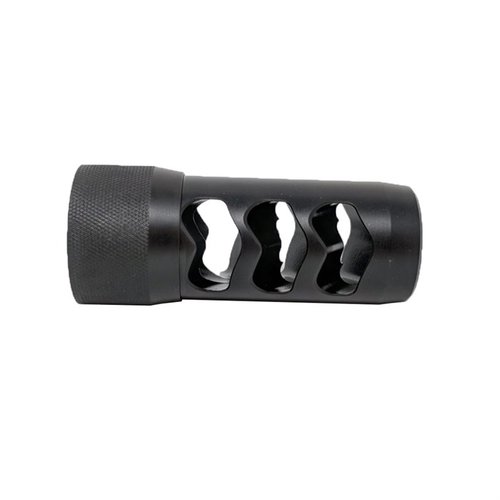 The Area 419 Hellfire Muzzle Brake reduces recoil, ensures easy installation with a self-timing design, and preserves rifle zero, all in a sleek matte-black finish.