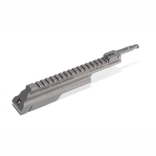 The Texas Weapon Systems Gen 3 Dog Leg Scope Rail offers secure mounting for optics, easy removal with cam-lock, and fits most AK rifles with drop-in installation.