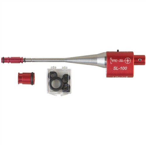 The SITE-LITE SL-100 Laser Boresighter allows precise sight alignment without firing, featuring durable aluminum construction and multiple adapters for versatility.