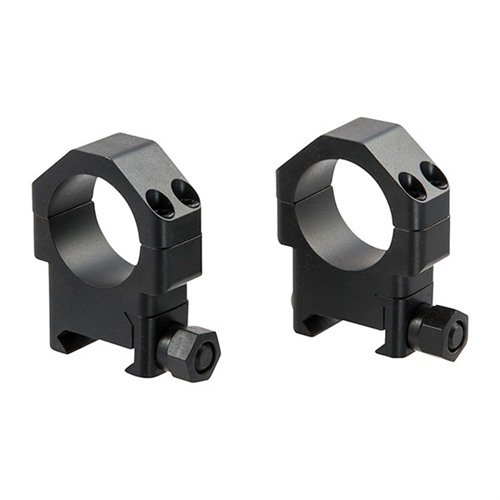 TPS TSR-W Scope Rings ensure maximum scope contact and stability against recoil, featuring a four-screw cap for easy reticle alignment and a durable alloy steel build.