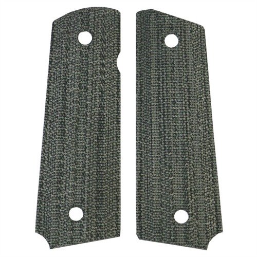 Upgrade your 1911 with VZ Grips' GATOR-BACK grips, featuring comfortable, non-slip MICARTA~ material in a slim, blast black canvas design for enhanced control.