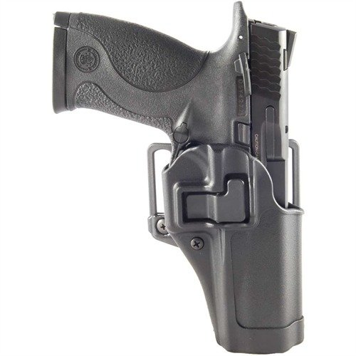 The Blackhawk SERPA CQC Holster offers secure Level 2 retention, a rapid draw design, and versatility with multiple mounting options for Glock 20/21/37.