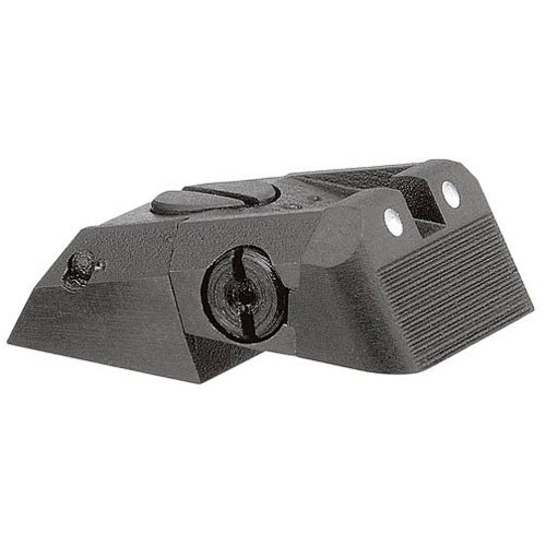 Enhance your 1911 with the KENSIGHT MFG Low Mount Adjustable Defensive White Dot Rear Sight, offering precision and quick target acquisition for improved accuracy.