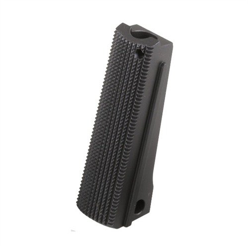 Enhance your shooting accuracy and recoil control with the Nighthawk Custom 1911 Flat Mainspring Housing, featuring 25 lpi checkering for a firm grip.