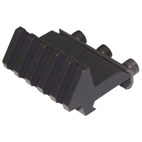 The Double Star 45° Dovetail Angle Mount allows for tactical accessory mounting without obstructing primary sights, made from lightweight, durable aluminum.
