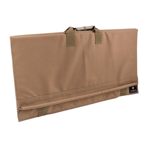 The CROSSTAC Precision Long Range Shooting Mat offers superior comfort with its oversized design and extra-thick -20°F rated foam, perfect for long shooting sessions.