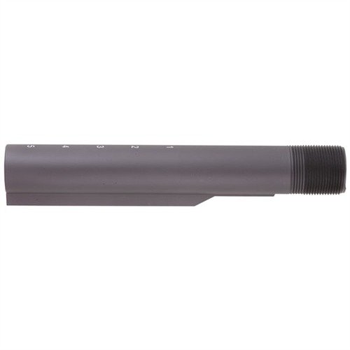 The VLTOR MIL-SPEC Buffer Tube features a 1.146" O.D. for secure mounting of collapsible buttstocks, ensuring smooth adjustment and reliable performance.