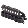 Lightweight aluminum holder securely mounts 6 extra 12 gauge shotshells for quick access on Remington shotguns, ensuring fast tactical reloads.