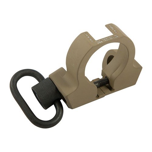 The TROY Industries Pro-Grade Sling Adapter offers quick-detach ambidextrous mounting, durable aluminum construction, and a 360° stainless steel swivel for tactical reliability.