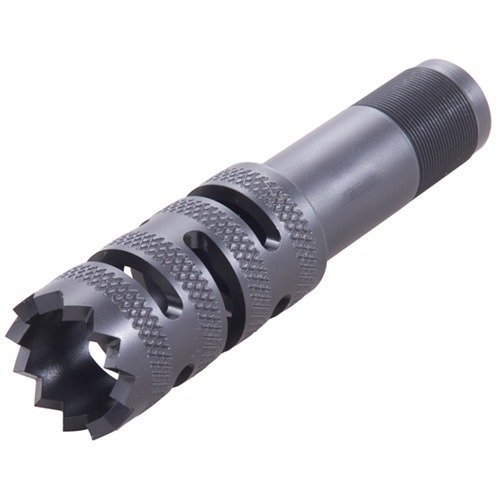 The TRULOCK 12GA Tactical Rem Choke Tube is crafted from carbon steel with a matte black finish, enhancing performance with a variety of law enforcement ammo.