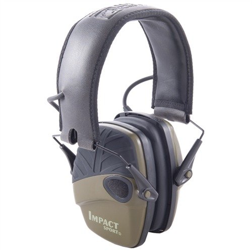 The Howard Leight Impact Sport Electronic Earmuffs protect your hearing while amplifying conversation and range commands, ensuring safety and communication on the range.