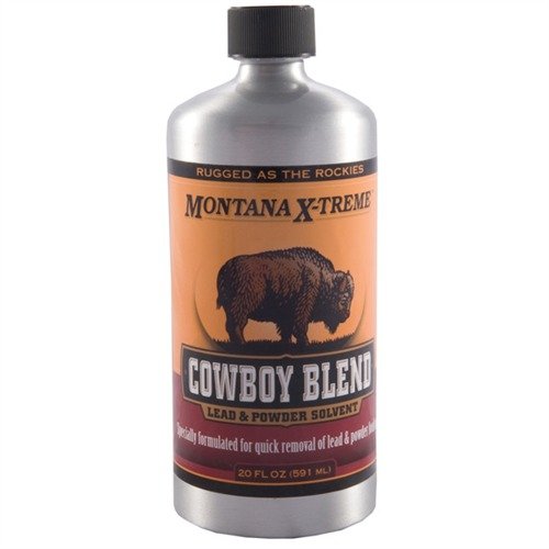 MONTANA X-TREME Cowboy Blend Solvent delivers fast, thorough cleaning, effectively removing lead, powder fouling, and carbon buildup for high-performance firearms.