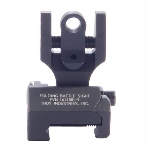 The TROY Industries AR-15 Tritium HK-Style Rear Sight offers rugged, flip-up design, easy deployment, and dual apertures for versatile targeting, ensuring reliable backup.