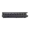 The Daniel Defense MK 18 RIS II handguard offers a lightweight, free-floating design with full-length Picatinny rails for versatile accessory mounting.