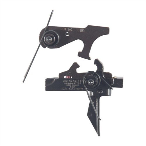 The Geissele SD-3G trigger offers a hybrid pull with a flat bow for reduced perceived weight, lightning-fast reset, ideal for 3 Gun competition.