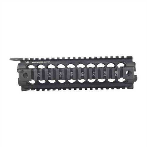 Upgrade your AR-15/M16 with the Midwest Industries MID-Length Drop In Handguard, featuring a continuous top rail, QD sockets, and 28 Picatinny slots for versatile mounting.