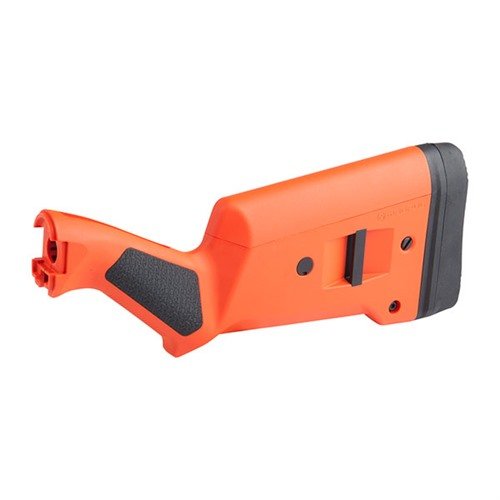 The Magpul SGA Buttstock for Remington 870 offers adjustable length of pull, enhanced grip ergonomics, and a recoil-reducing butt-pad for superior comfort.