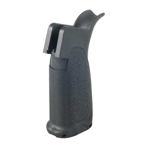 Enhance rifle control with the AR-15 MOD-1 Gunfighter Grip, featuring durable polymer, a texturized surface, and a compartment for small items.
