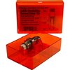 The LEE Precision Carbide Factory Crimp Die sizes and crimps 9mm Luger cartridges, ensuring reliable chambering and eliminating the need for case lube.