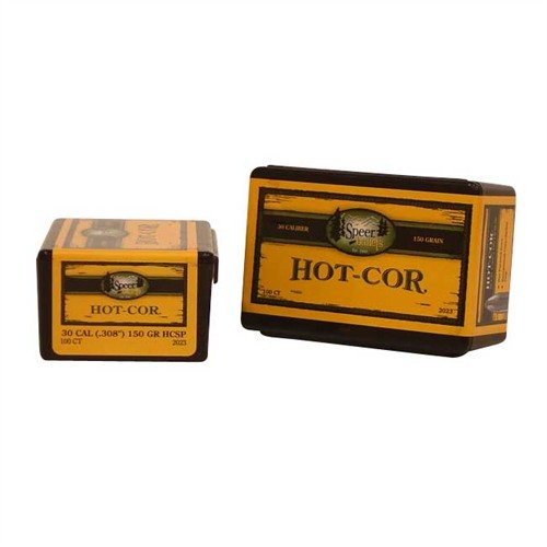 Experience unmatched accuracy with Speer Hot-Cor 30 Caliber Spitzer Bullets, crafted for consistent performance and reliability in every shot.