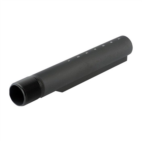 The VLTOR A5 Receiver Extension offers 7 adjustable lengths for enhanced comfort and reliability, compatible with mil-spec M4-type buttstocks.