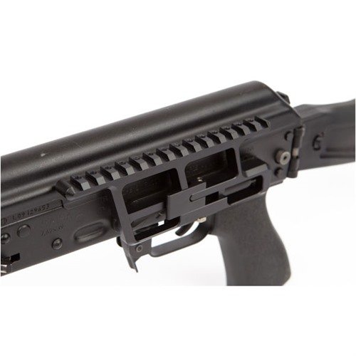 The RS Regulate AK-303 Rail offers customizable optics placement, lightweight 6061 T6 aluminum build, and retains zero for reliable performance on AK rifles.