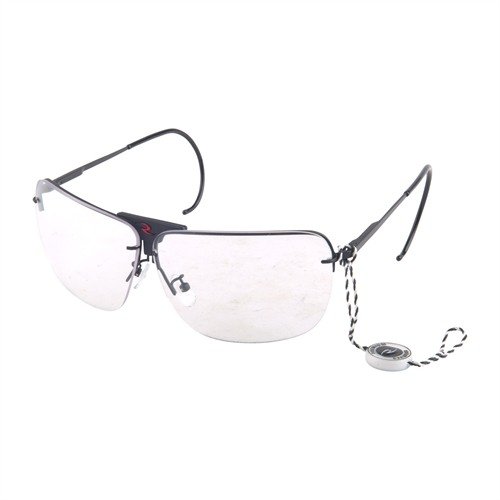 The Radians RSG-3 Shooting Glasses feature interchangeable clear, amber, and smoke lenses for optimal visibility in all conditions, with a lightweight metal frame.