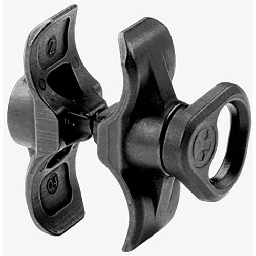 The MAGPUL Forward Sling Mount for Mossberg 590A1 offers versatile attachment options, durability with precision cast steel, and corrosion resistance.