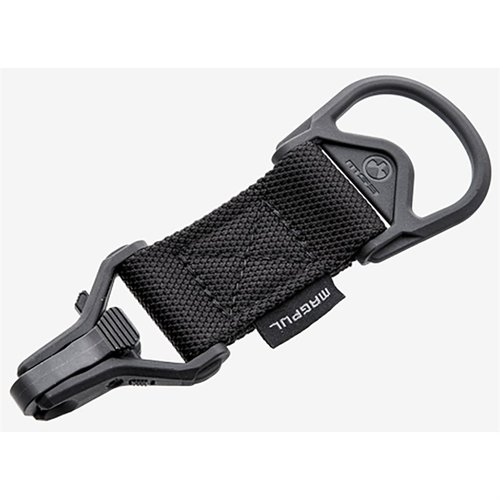 The Magpul MS1/MS3 Paraclip Adapter offers customizable hardware options, durable snag-free webbing, and robust polymer construction for versatile sling attachment.