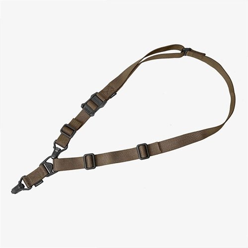 The MS3 GEN2 Sling offers rapid one/two-point transitions, durable snag-free webbing, and quick adjustments for versatile weapon retention in tactical situations.
