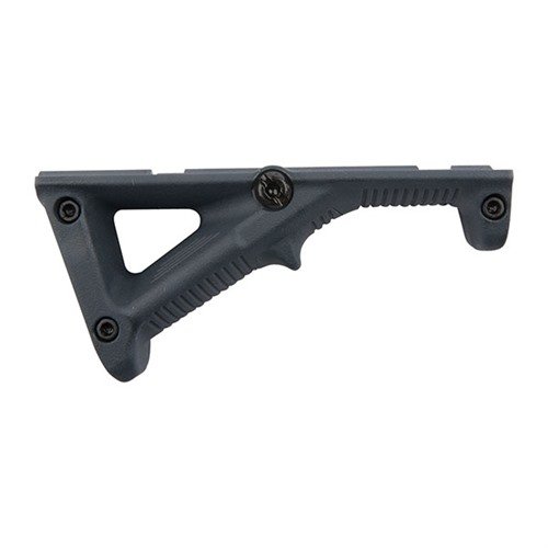 The Magpul AFG2 Angled Fore Grip enhances control and comfort, reduces fatigue, and fits securely on Picatinny rails for improved shooting performance.