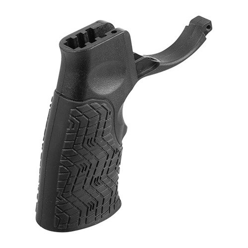 The Daniel Defense Pistol Grip offers enhanced comfort with its ergonomic design, soft touch overmold, and integrated trigger guard for AR15/M16 receivers.