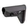 The MAGPUL AR-15 MOE-SL Stock offers a slim design, easy adjustments, anti-rattle fit, and non-slip pad for comfort and stability, ideal for body armor use.