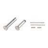 Upgrade your AR-15 with lightweight titanium pins that are .030" longer for easier disassembly, featuring textured heads and tapered cuts for effortless handling.