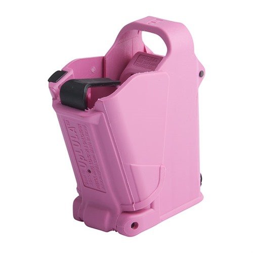 The UpLula magazine loader quickly fills pistol mags, protecting your fingers and extending magazine life, fitting various calibers from 9mm to .45 ACP.