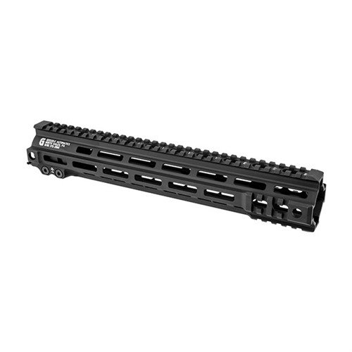 The Geissele MK4 M-LOK rail offers an ultra-lightweight design with integrated M1913 picatinny sections, maximum heat dissipation, and versatile accessory attachment.