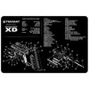 Protect your firearm with the TEK MAT Pistol Gun Cleaning Mat, featuring a soft polyester top, non-slip neoprene backing, and an exploded parts diagram for easy maintenance.