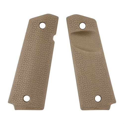 Enhance your 1911 with Magpul MOE Grip Panels featuring reinforced polymer, anti-slip texture, aggressive magazine release cut-out, and ambidextrous safety compatibility.