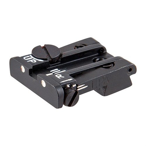 Upgrade your Beretta 92/96 with the L.P.A. adjustable rear sight, easily fitting existing dovetail slots, enhancing accuracy without replacing the front sight.