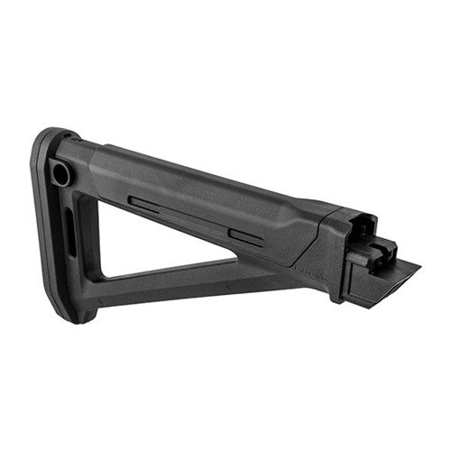 The Magpul MOE AK Stock offers a robust fixed design with internal storage, optimized QD sling placement, and a shock-absorbing butt-pad for enhanced comfort.