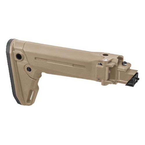 Upgrade your AK with the Magpul Zhukov-S Stock: a folding, collapsible design with QD sling mounts, 5-position telescoping, and a shock-absorbing butt-pad.