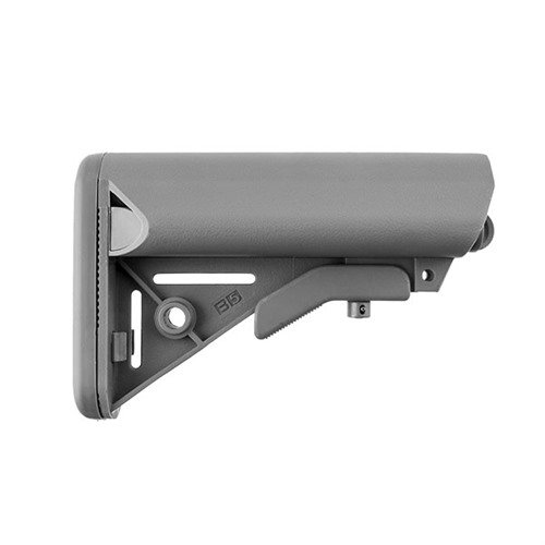 The B5 Systems AR-15 Enhanced SOPMOD Stock offers improved cheekweld, waterproof storage, intuitive adjustments, and streamlined contours for stealthy operation.