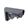 The B5 Systems Bravo Collapsible Stock offers a lightweight, ergonomic design with a non-slip buttpad and improved cheek weld for enhanced comfort and control.