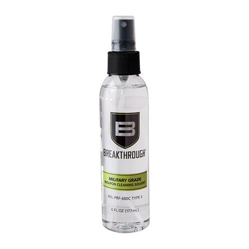 Breakthrough Clean's Military Grade Solvent is H2O-free, non-staining, and odorless, effectively removing fouling without harming wood, plastics, or finishes.