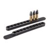 The TUFF QUICKSTRIP holds 10 rounds of .17HMR/.22 LR/.22 Short ammo for fast reloads, featuring an in-line design and flexible polymer for easy pocket storage.