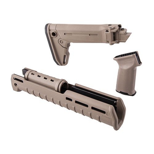 Upgrade your AK-47 with the Magpul Zhukov-S Stock for folding convenience, ergonomic handguard for modern techniques, and MOE AK+ grip for enhanced control.